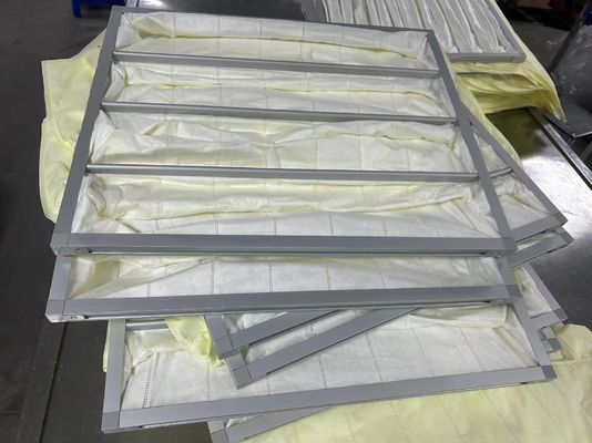 カスタムサイズのセントラルAC用ポケットバッグフィルター、高集塵容量
