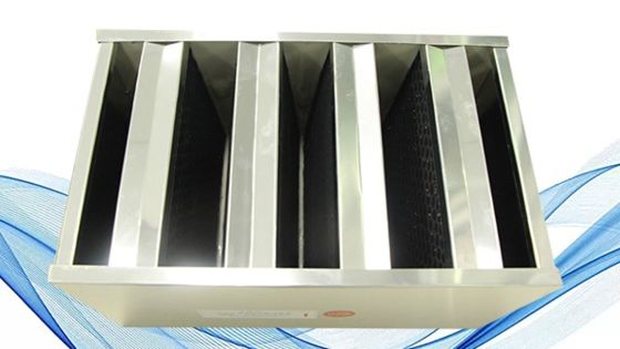 quality ZJNF Custom Dimension Cleanroom Factory V-Type Activated Carbon Air Filter factory